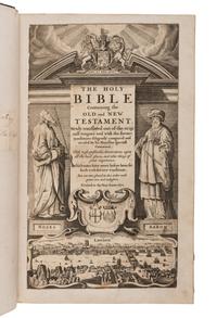 [BIBLE, in English]. The Holy Bible Containing the Old and New Testament . London: N.p., 1672.