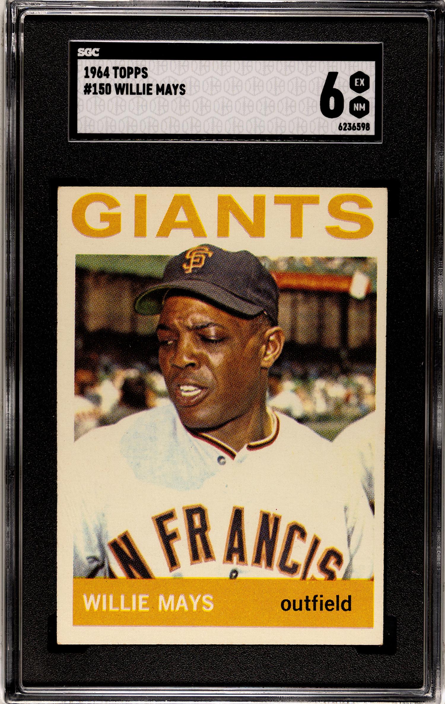 A 1964 Topps Willie Mays Baseball Card No. 150 (SGC 6 EX-NM)
