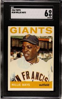 A 1964 Topps Willie Mays Baseball Card No. 150 (SGC 6 EX-NM)