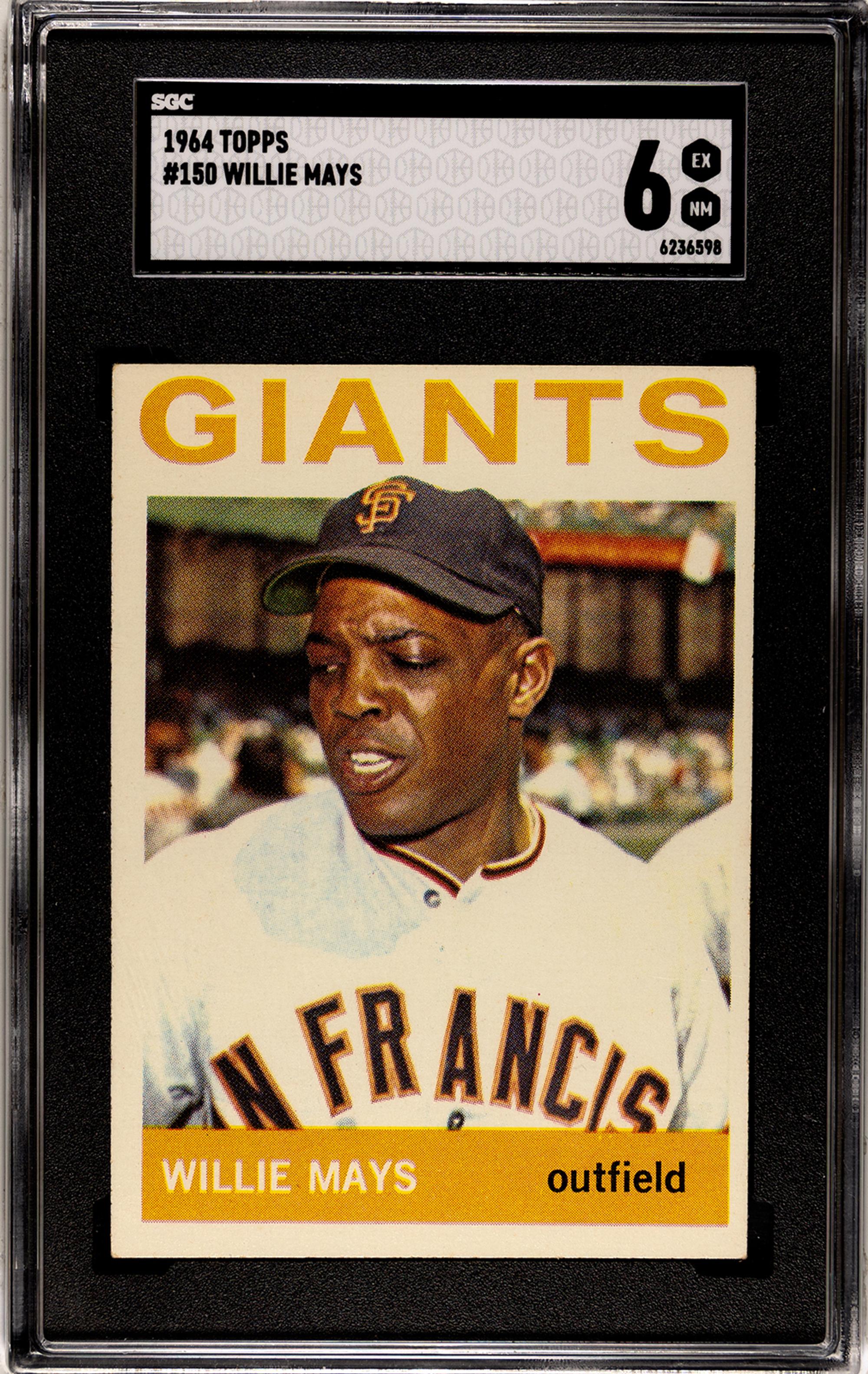 A 1964 Topps Willie Mays Baseball Card No. 150 (SGC 6 EX-NM)
