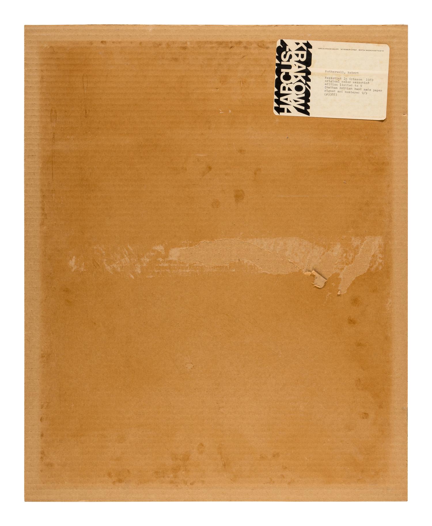 Mezzotint in Crimson , 1969