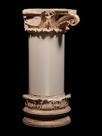A Tarantine Limestone Column Capital and Base Pilaster
