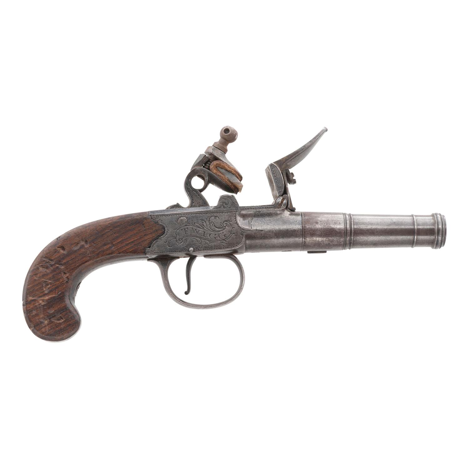 Box Lock Flint Turn-Off Pocket Pistol by Twigg