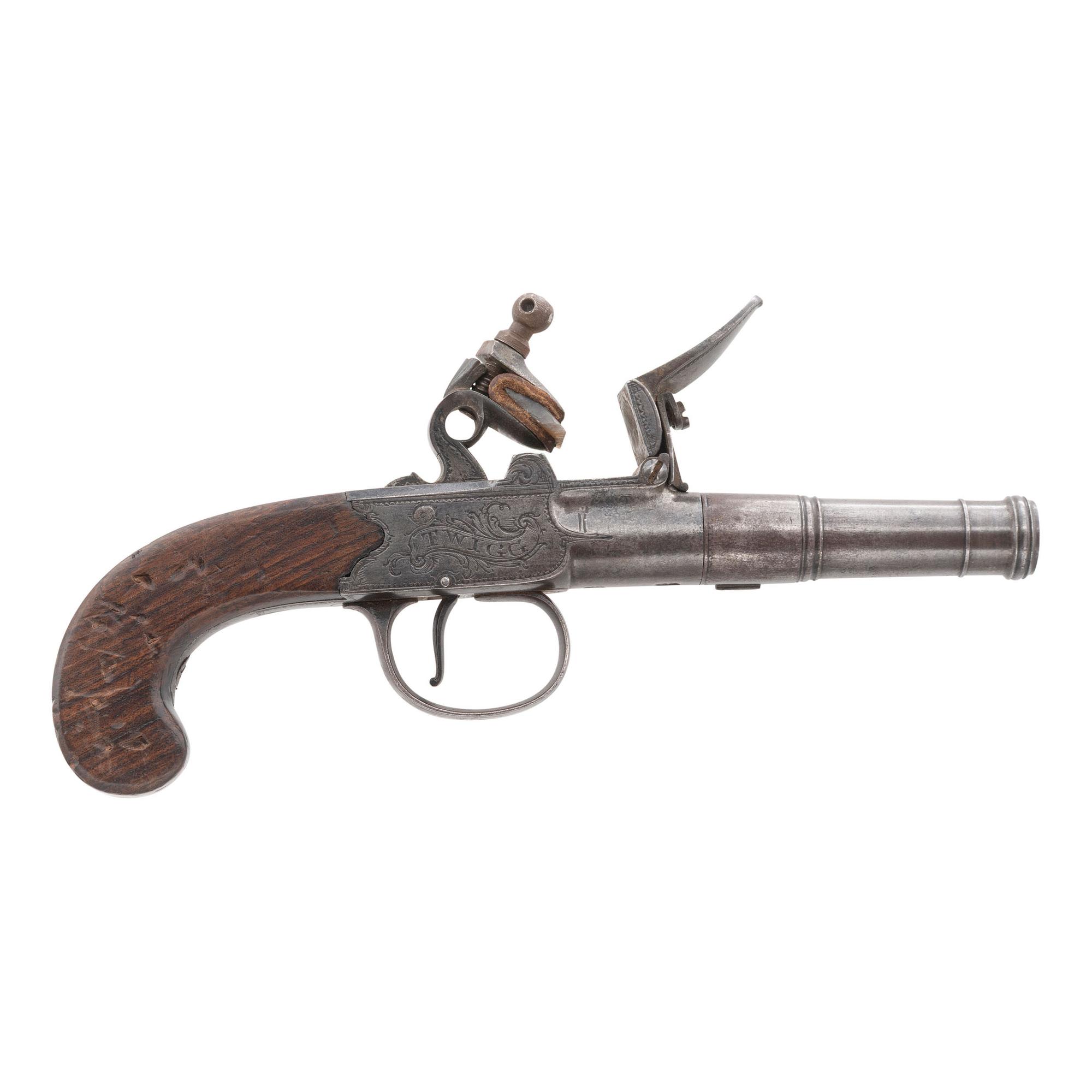 Box Lock Flint Turn-Off Pocket Pistol by Twigg