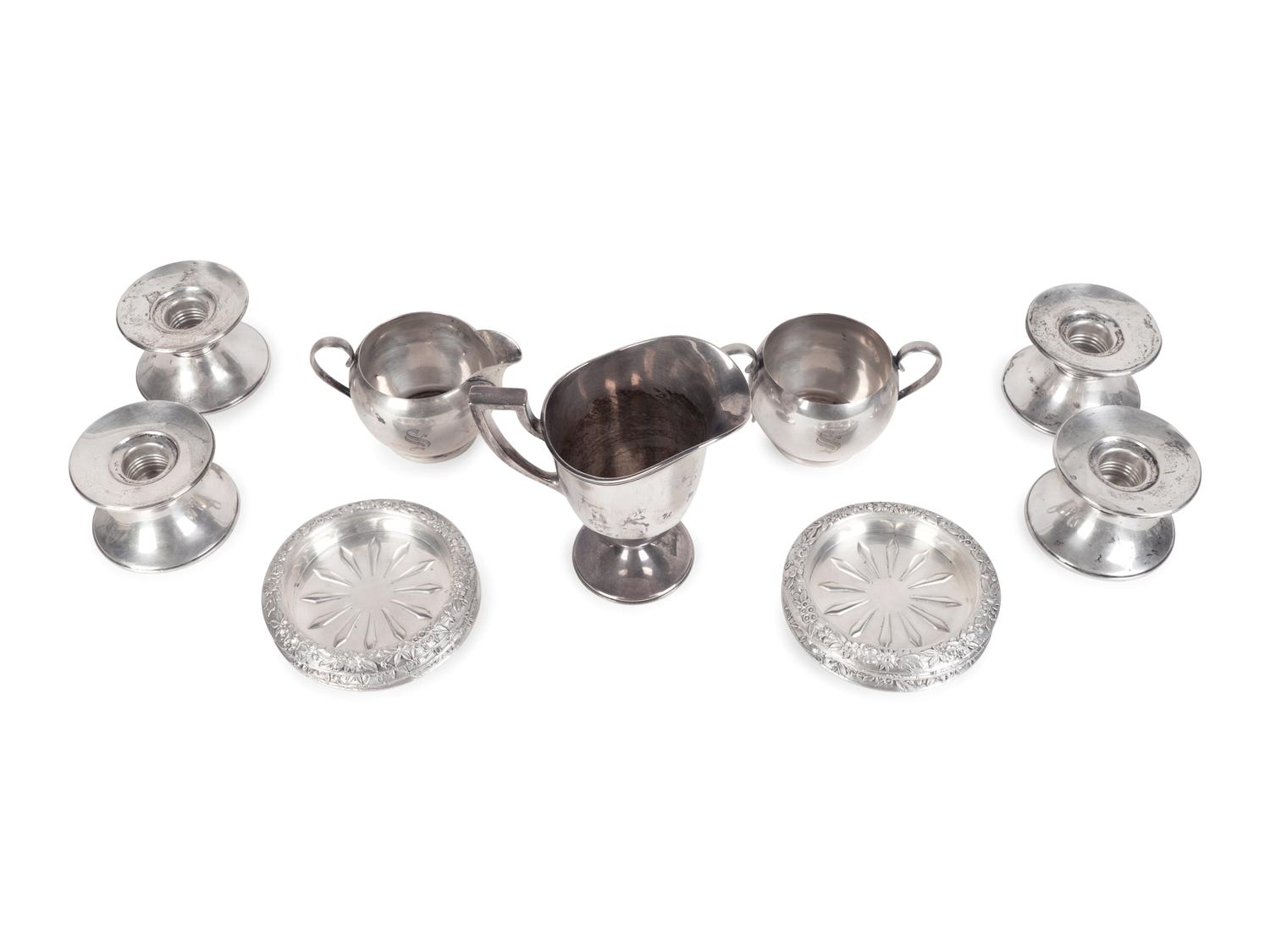 Thirteen American Silver Table Articles — VARIOUS MAKERS, 20TH CENTURY