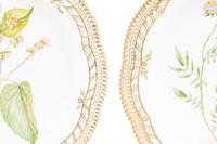 A Pair of Royal Copenhagen Flora Danica Reticulated Porcelain Platters