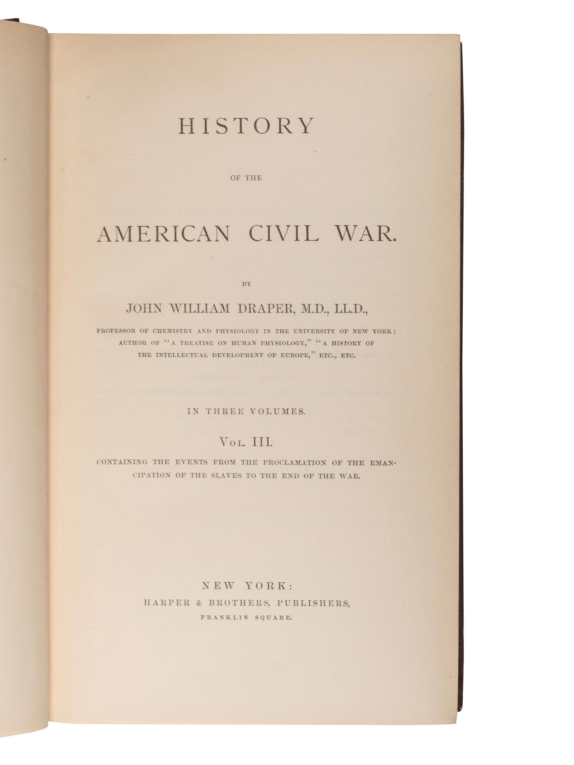 [CIVIL WAR - BOOKS.] A group of Civil War histories, comprising: