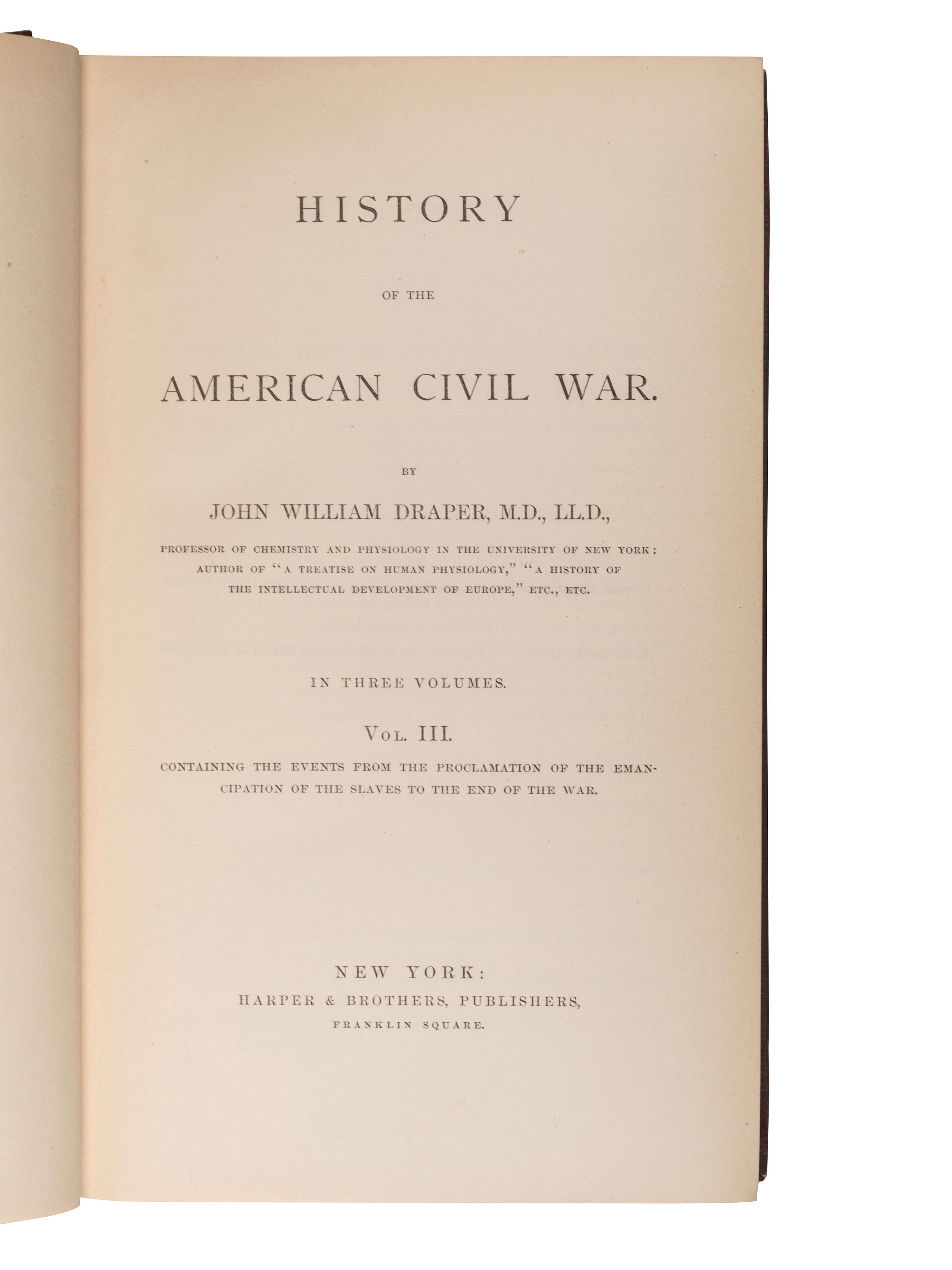 [CIVIL WAR - BOOKS.] A group of Civil War histories, comprising: