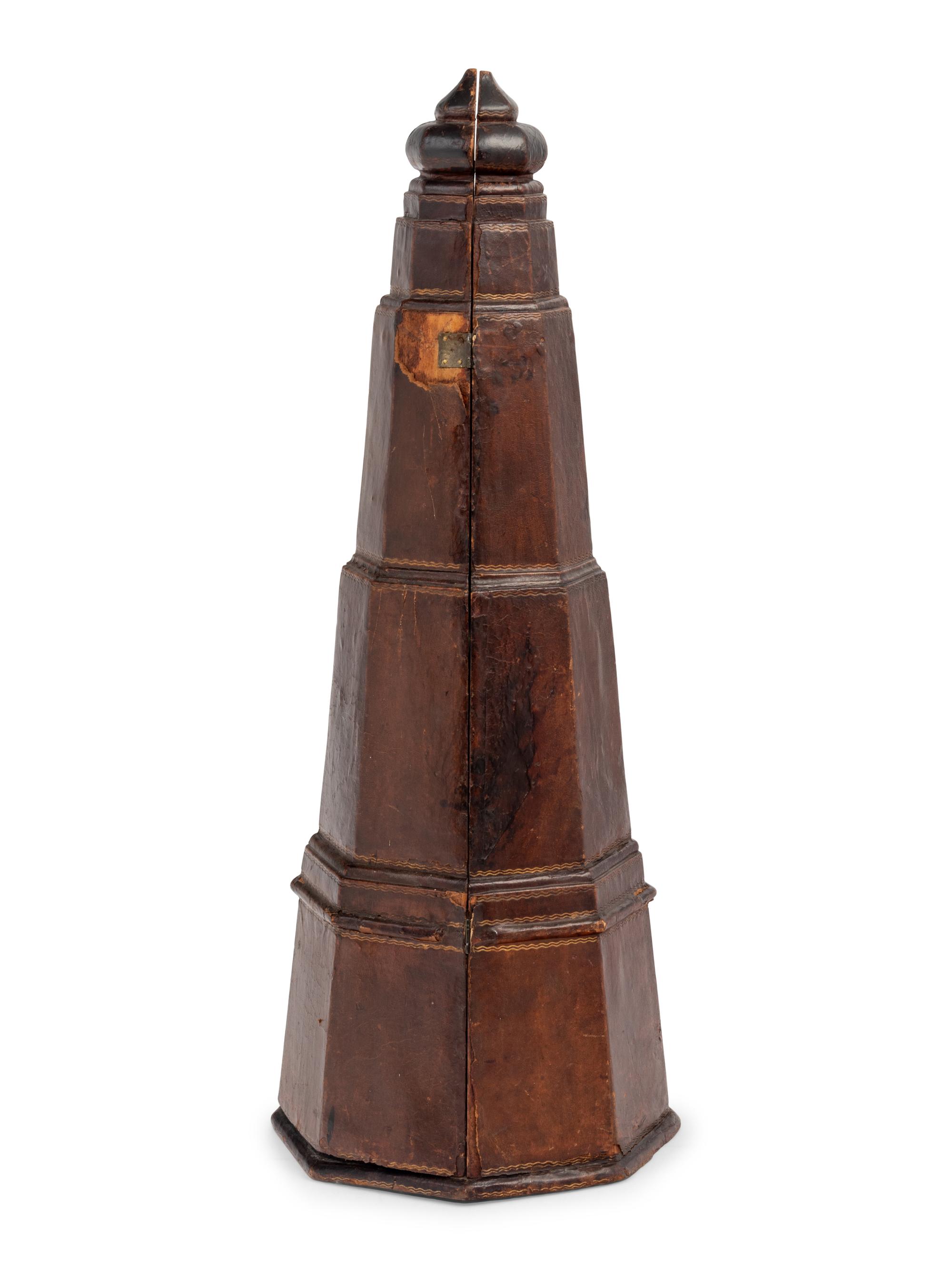 A Chinese Export Black and Gilt Lacquer Pagoda-Form Stacking Container