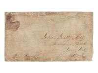 [LINCOLN ASSASSINATION]. A piece of Abraham Lincoln's shirt worn on the night of his assassination at Ford's Theatre, 14 April 1865; with an autograph letter from War Department employee Mose Sandford with a detailed description of the assassination and its aftermath, 17 April 1865.