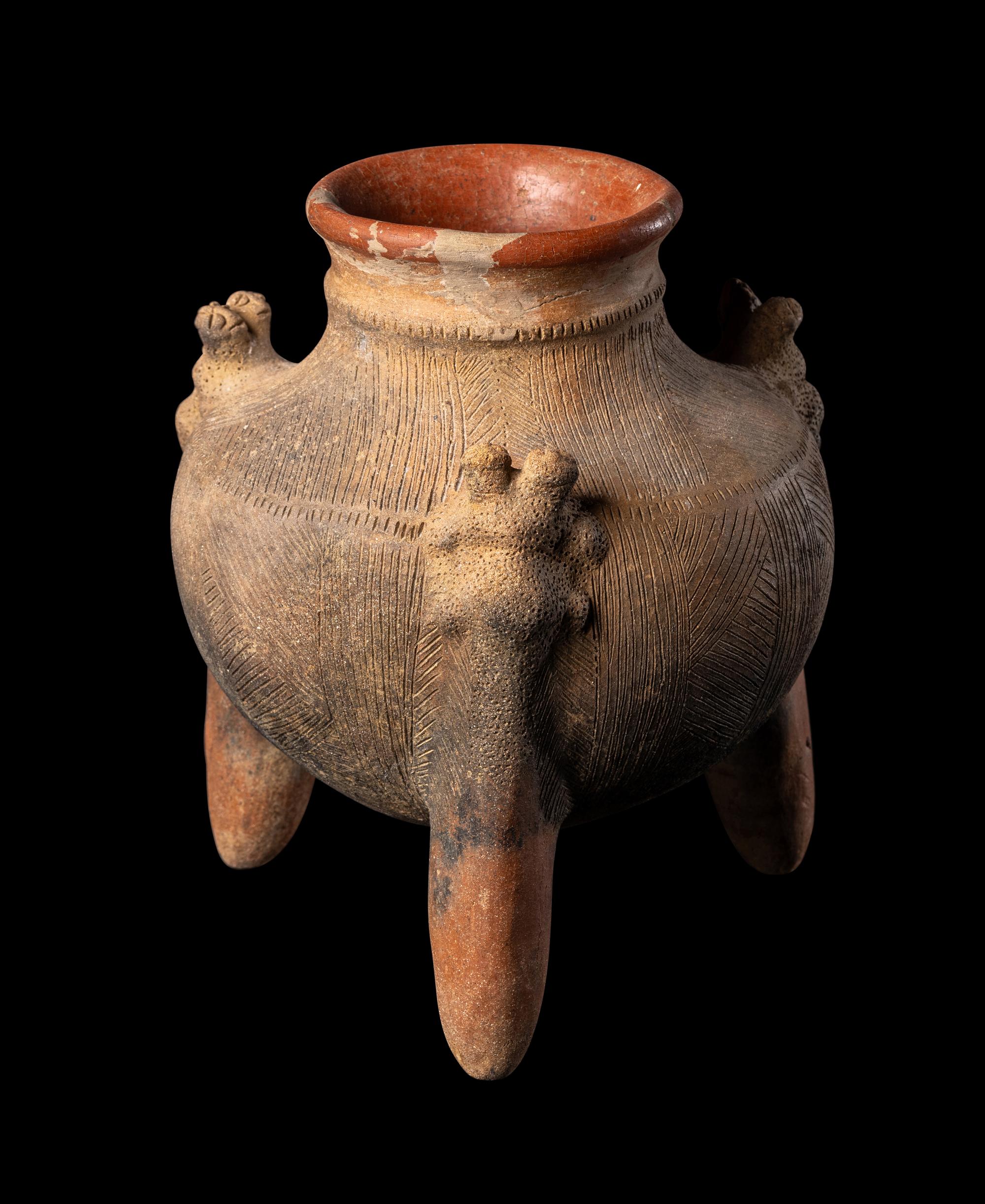 Six Huetar Tripod Vessels