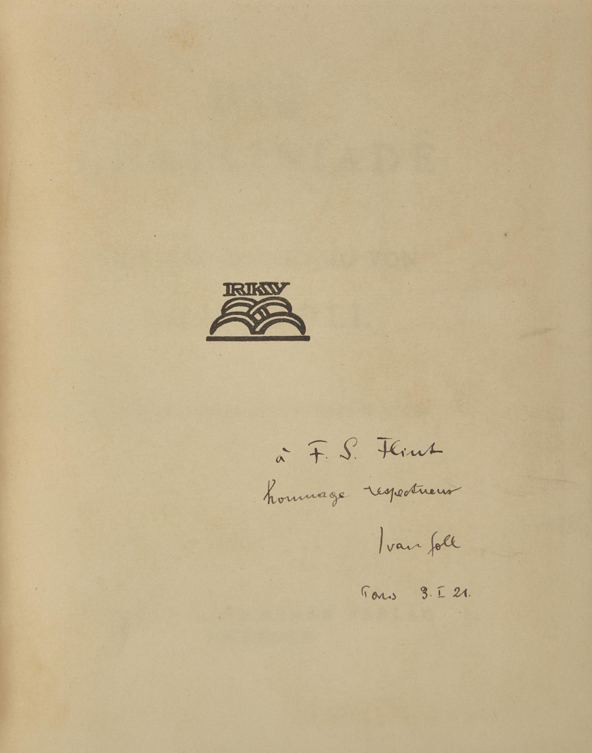 [Leger, Fernand] Goll, Iwan. Die Chapliniade