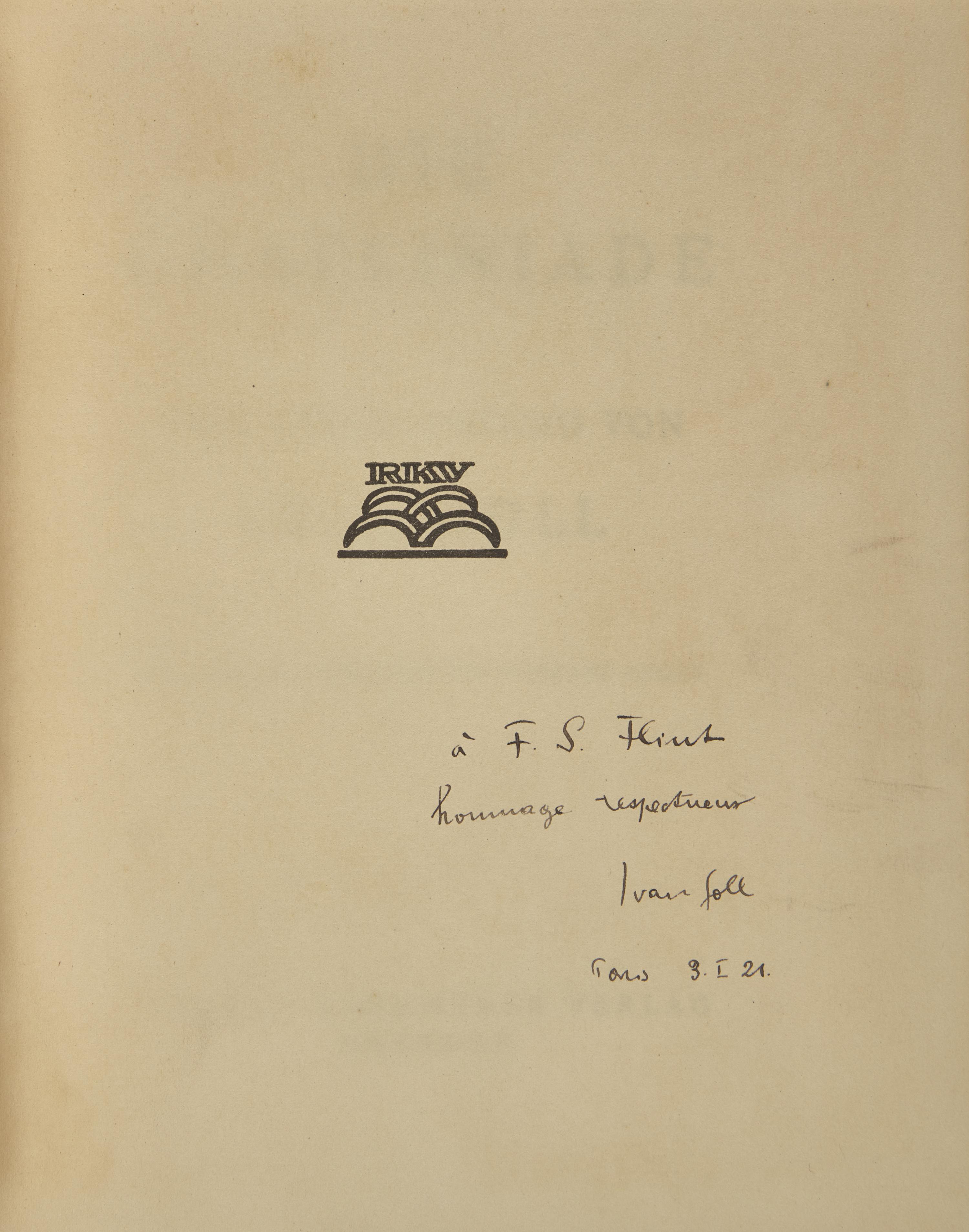 [Leger, Fernand] Goll, Iwan. Die Chapliniade