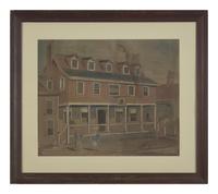 American School 19th Century, The Tun Tavern, Philadelphia , Dated "1894"
