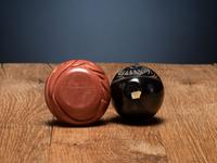 Sgraffito Pottery Perfume Container and Seed Jar