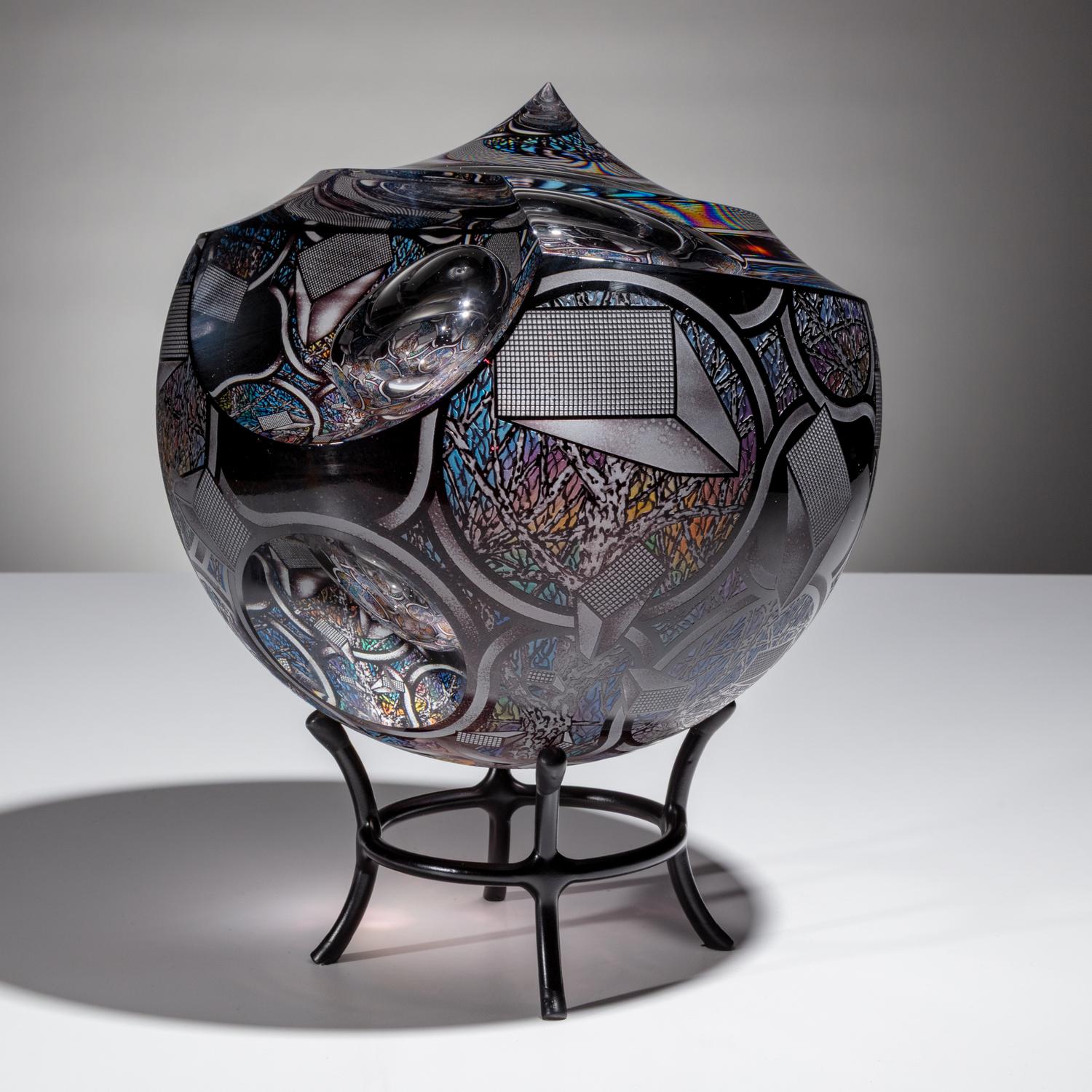 David Schwarz (American, b. 1952) — Bubble Study in Black , 2010