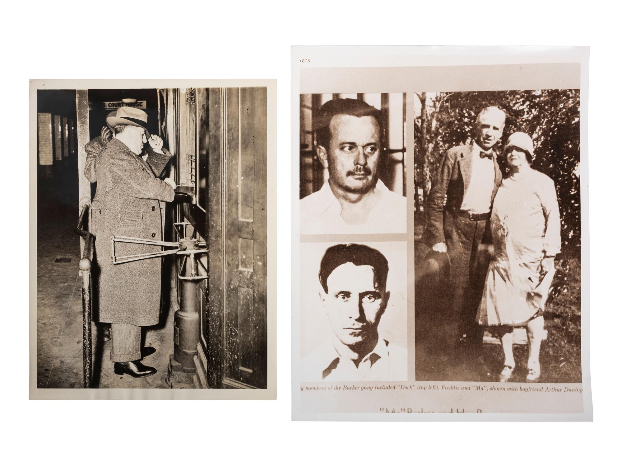 [CRIME & PUNISHMENT]. A group of press photographs and snapshots of gangsters and murderers, including hangings.