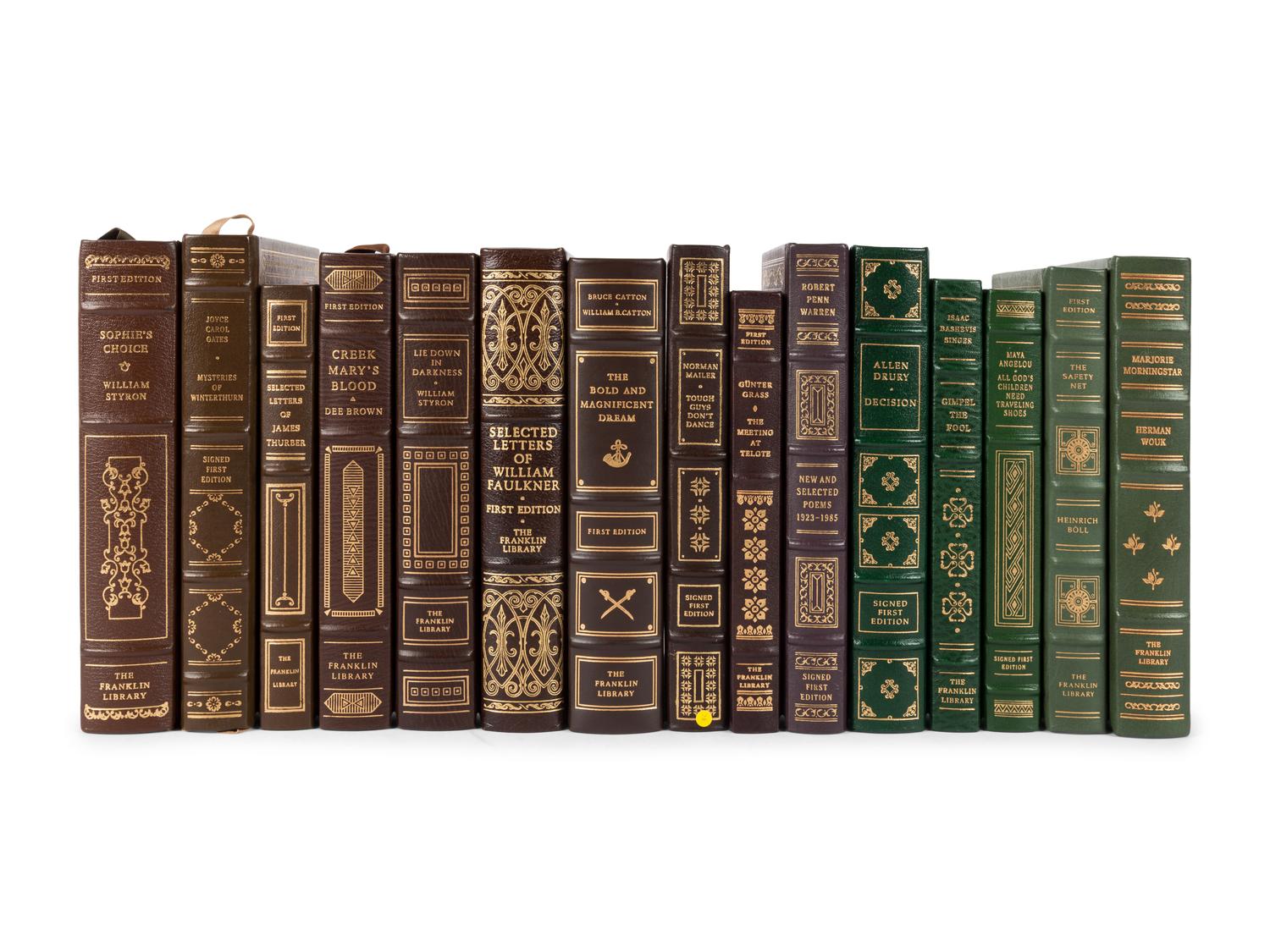 [BINDINGS]. [FRANKLIN LIBRARY]. A group of 51 works in 52 volumes published by the Franklin Library, including: