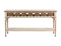 A Pierce Carved Painted Console Table