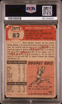 A 1953 Topps Mickey Mantle Baseball Card No. 82 (PSA 1)