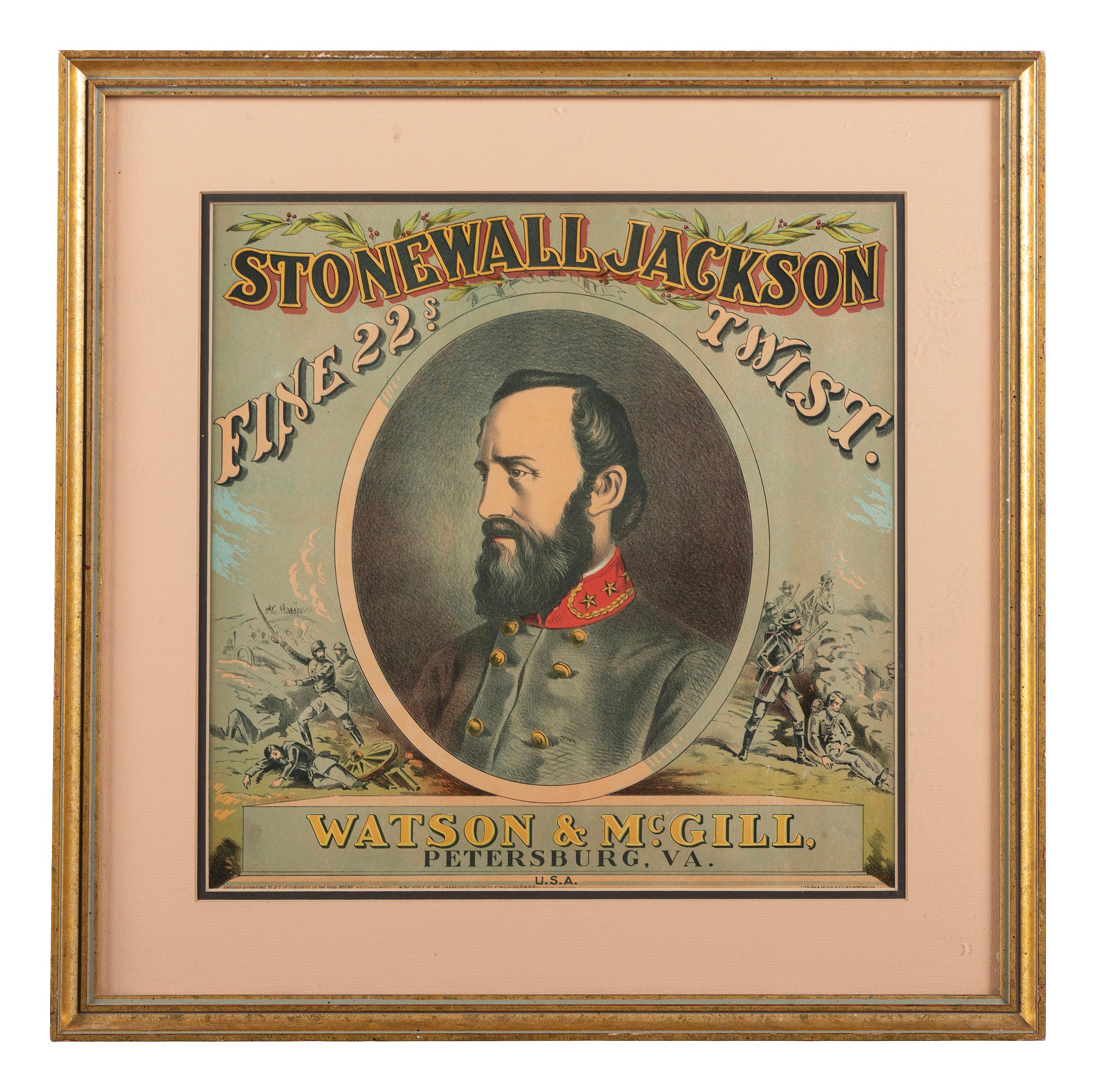 [CIVIL WAR]. A group of 6 prints featuring Civil War scenes and personalities, highlighted by tobacco advertisement illustrating Stonewall Jackson.
