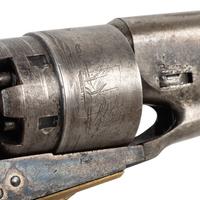 [CIVIL WAR]. Collection of militaria and related artifacts belonging to Sergeant Hamilton Ballentine Co. K, 6th Pennsylvania Cavalry, highlighted by 1860 Army pistol, holster, flask, and cap pouch.