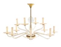 Venetian, SECOND HALF 20TH CENTURY, a pair of glass chandeliers