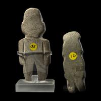 Two Mezcala Stone Standing Figures