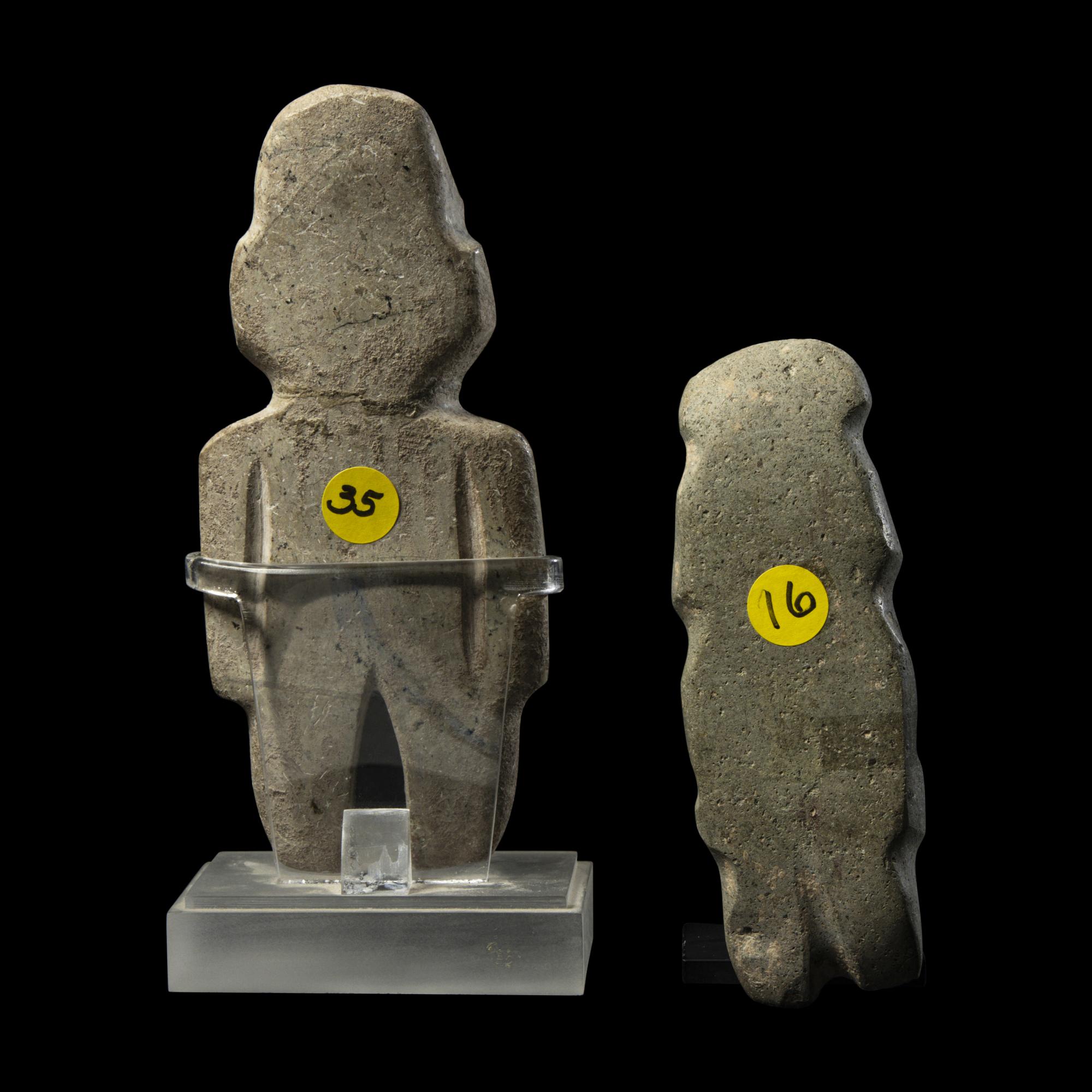 Two Mezcala Stone Standing Figures