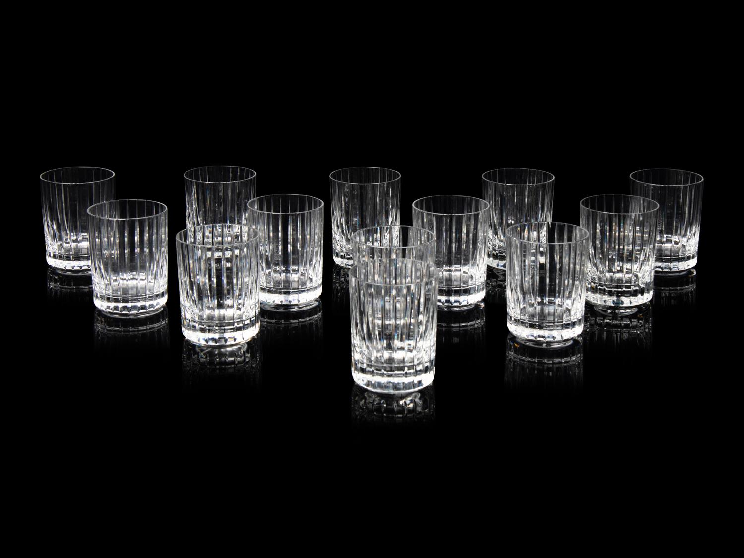 A Set of Fourteen Baccarat Harmonie Double Old Fashioned Glasses