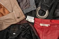 Six Designer Leather Items: Fendi & Gianfranco Ferre, 1980s