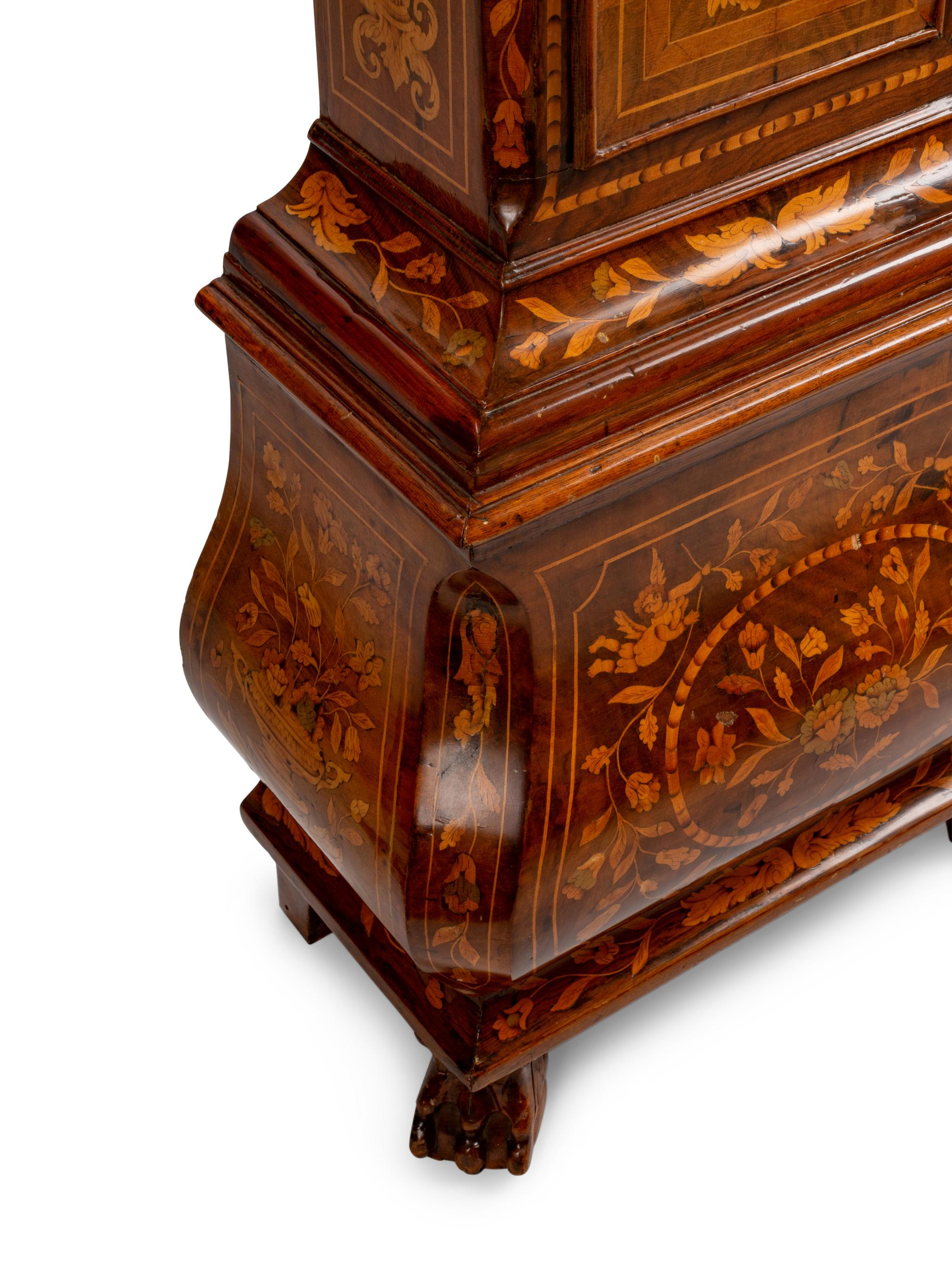 A Dutch Rococo Marquetry Longcase Clock — 18TH CENTURY