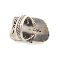 Silver Rings, with Shell, Coral, and Turquoise Inlay