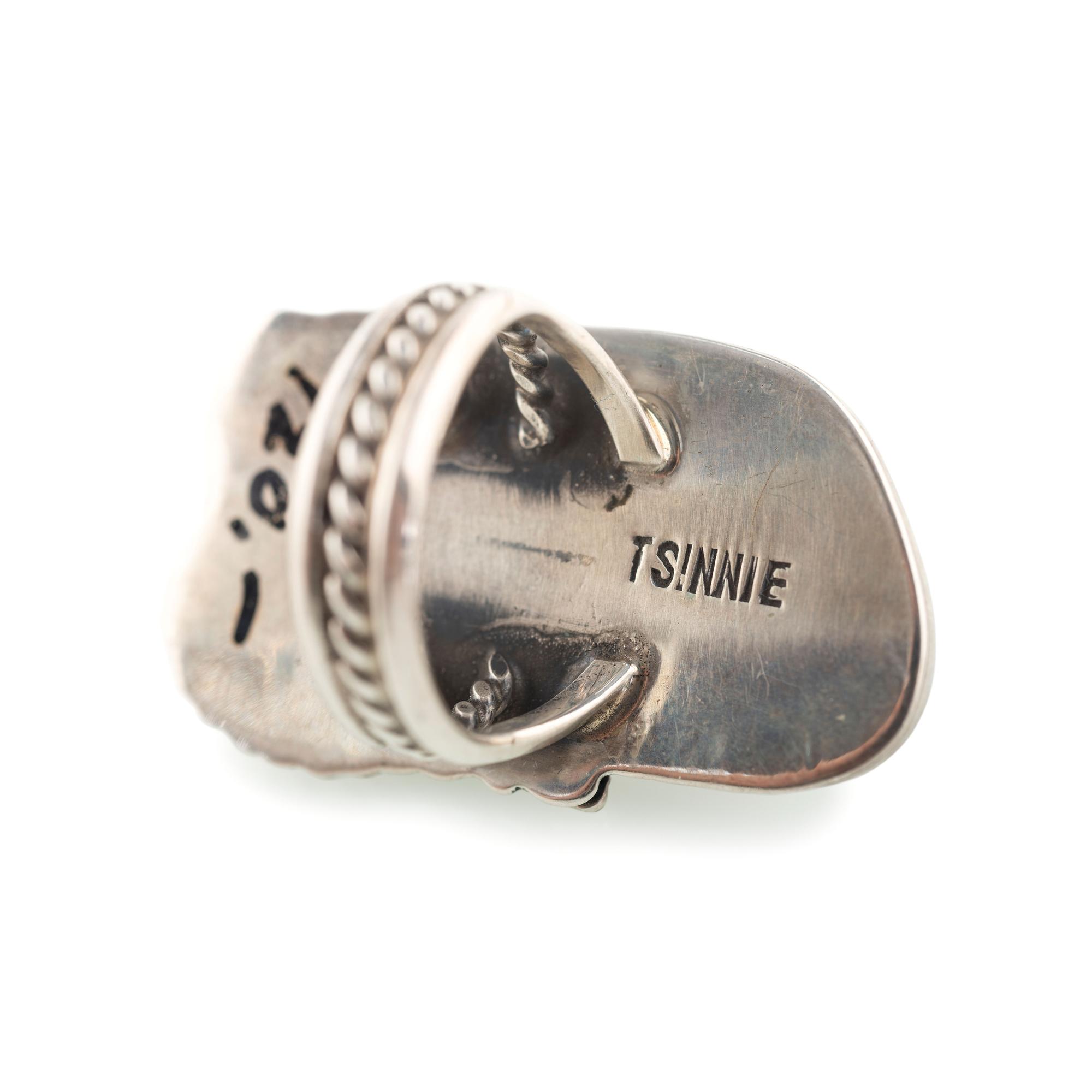 Silver Rings, with Shell, Coral, and Turquoise Inlay