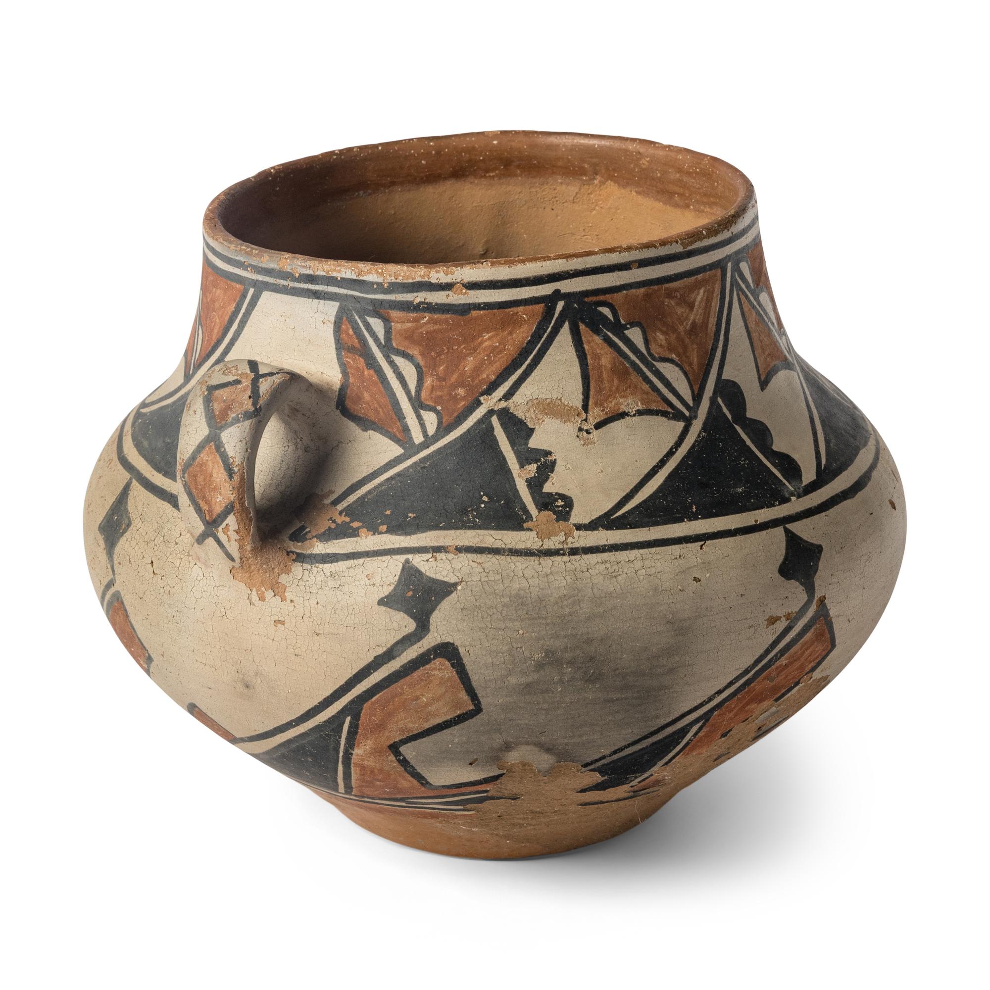San Ildefonso Polychrome Pottery Jar