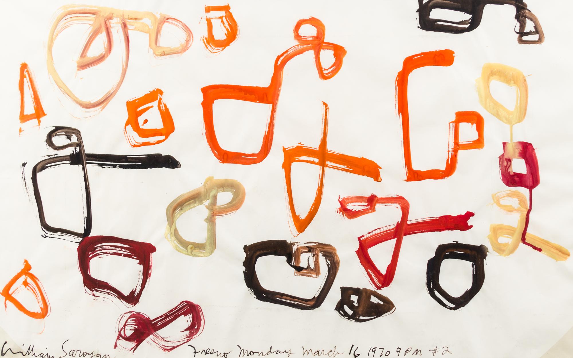 William Saroyan, (American, 1908–1981), Fresno, #2, Monday, March 16, 1970 9pm, 1970
