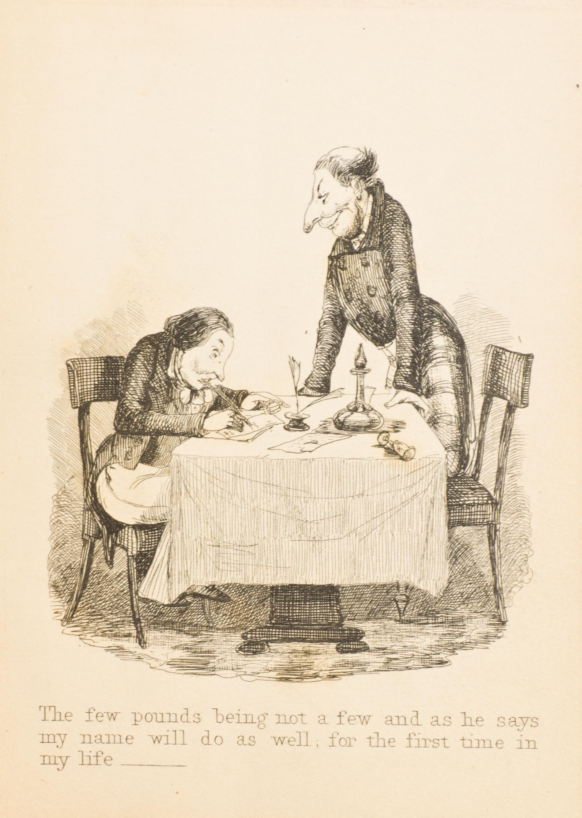 (PHILLIPS, WATTS) An Accommodation Bill. London, [c. 1845]. 18-paneled comic panorama.