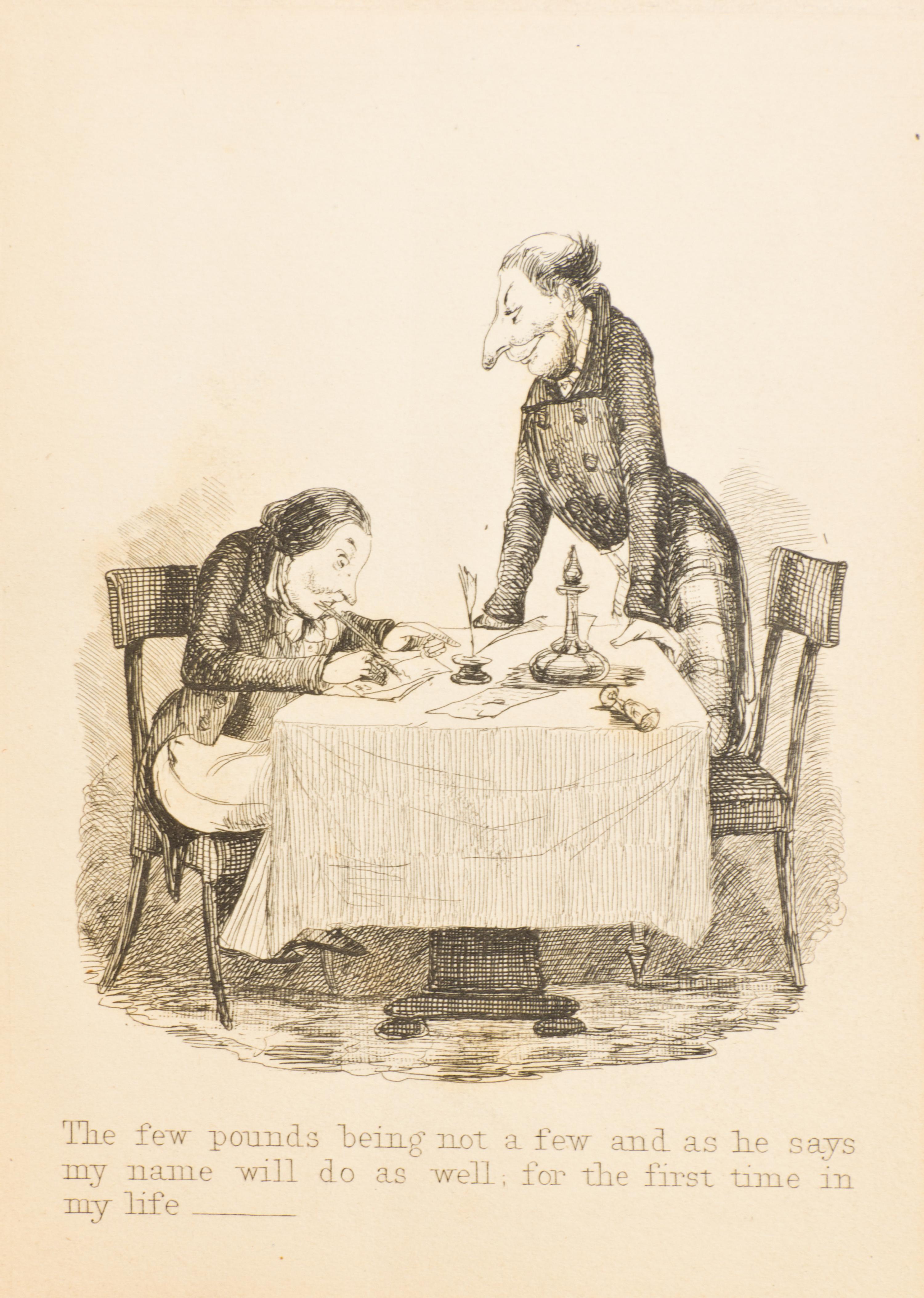 (PHILLIPS, WATTS) An Accommodation Bill. London, [c. 1845]. 18-paneled comic panorama.