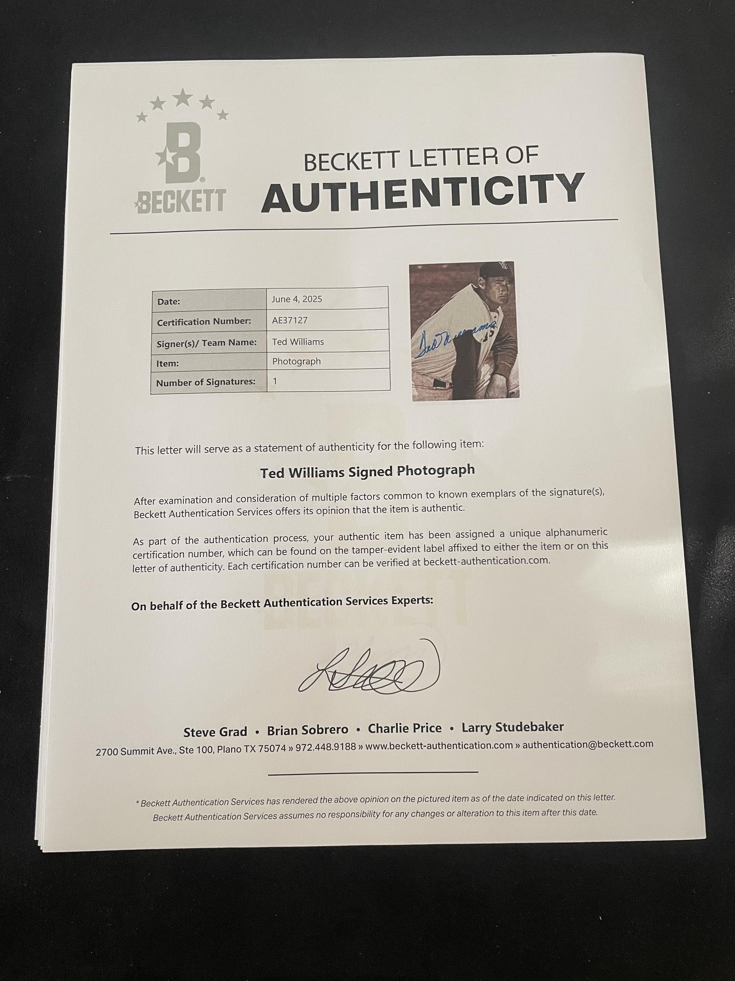 A Large Collection of Baseball Hall of Fame and Notable Signed Photographs (Beckett Authentication Services)