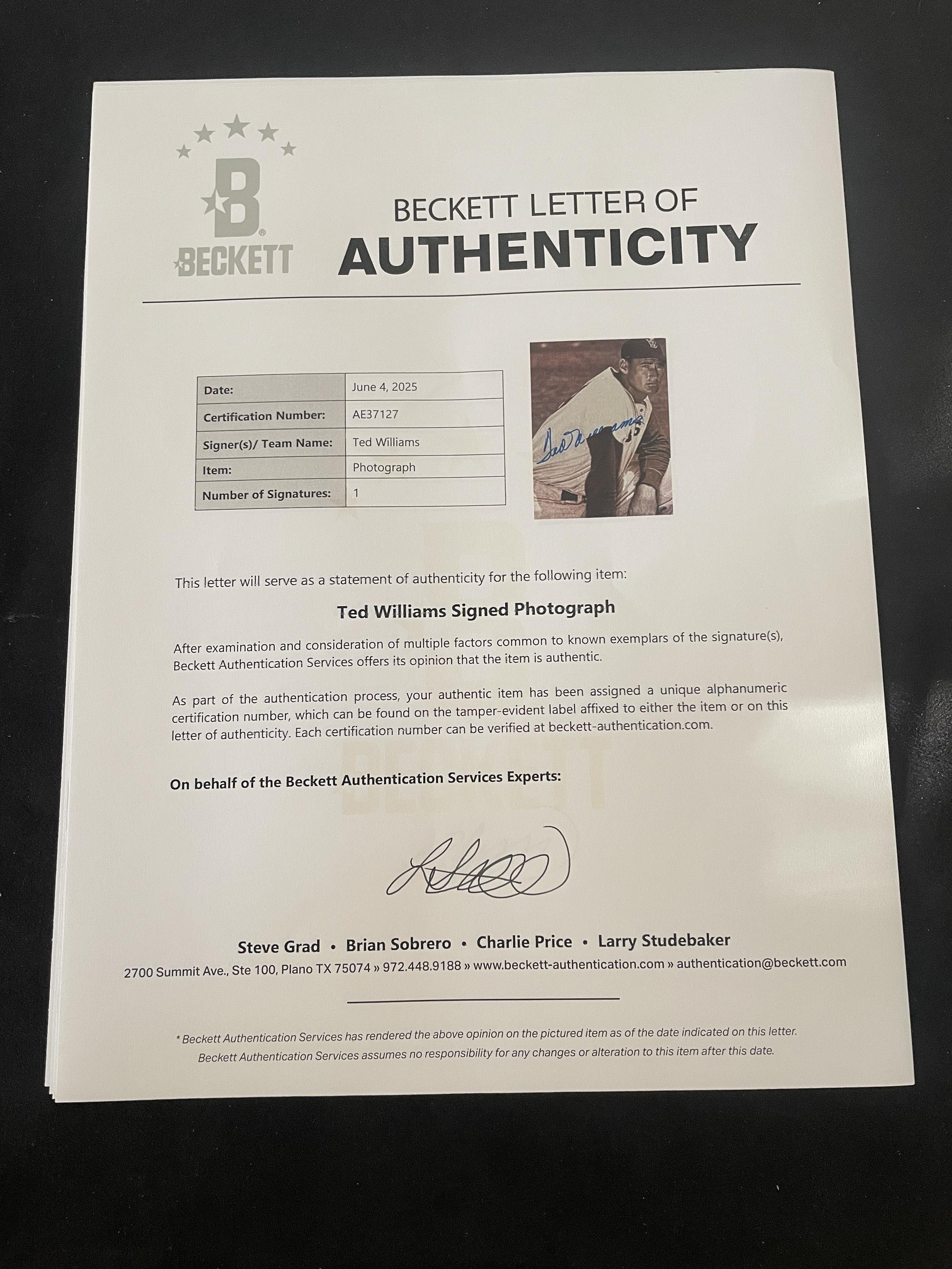 A Large Collection of Baseball Hall of Fame and Notable Signed Photographs (Beckett Authentication Services)