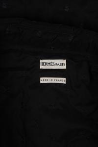 Hermès Black Coat Embroidered with Dots