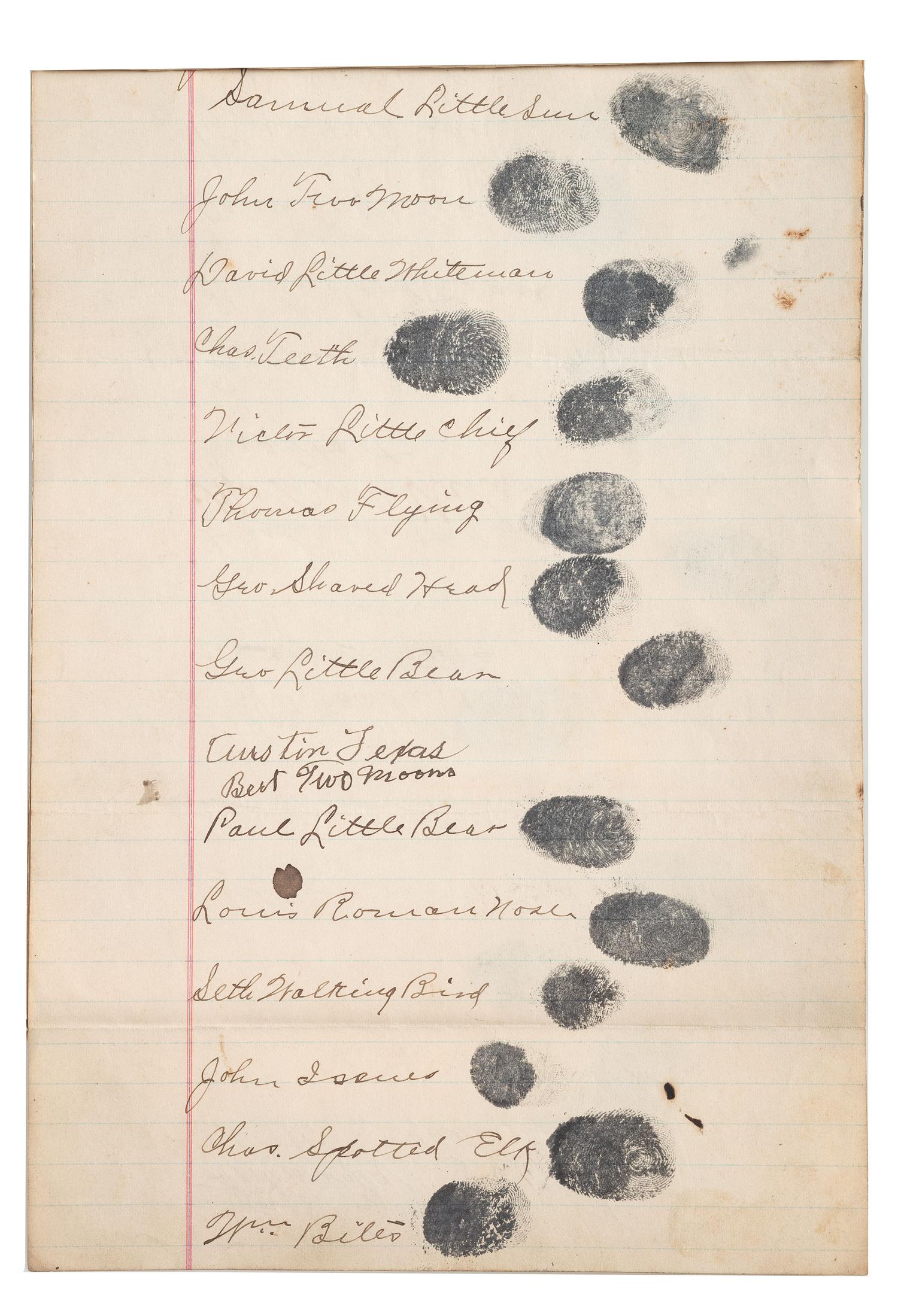 [NATIVE AMERICANS]. Archive of documents related to Assiniboine, Arapaho, and Northern Cheyenne tribal affairs, incl. delegation documents.