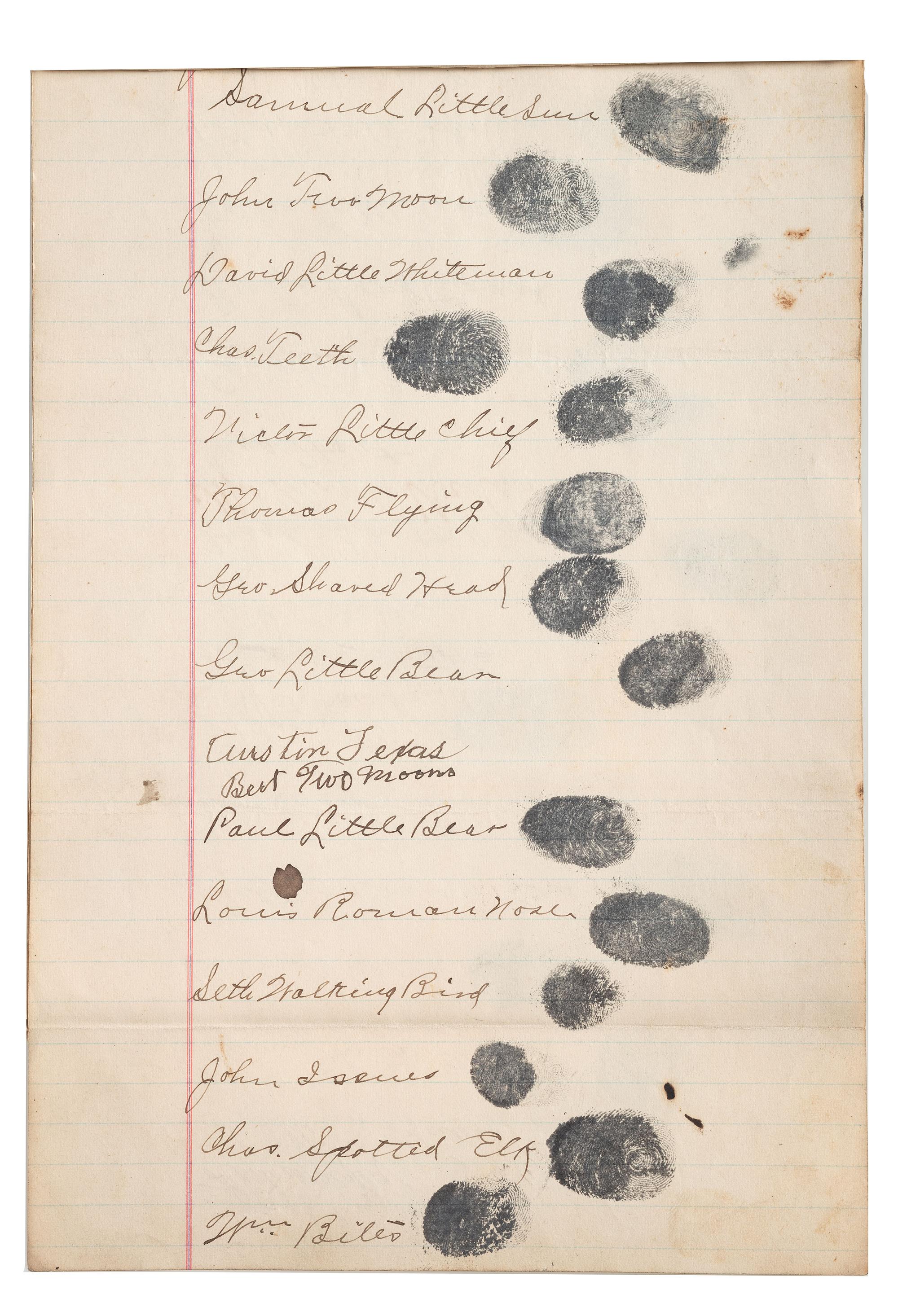[NATIVE AMERICANS]. Archive of documents related to Assiniboine, Arapaho, and Northern Cheyenne tribal affairs, incl. delegation documents.