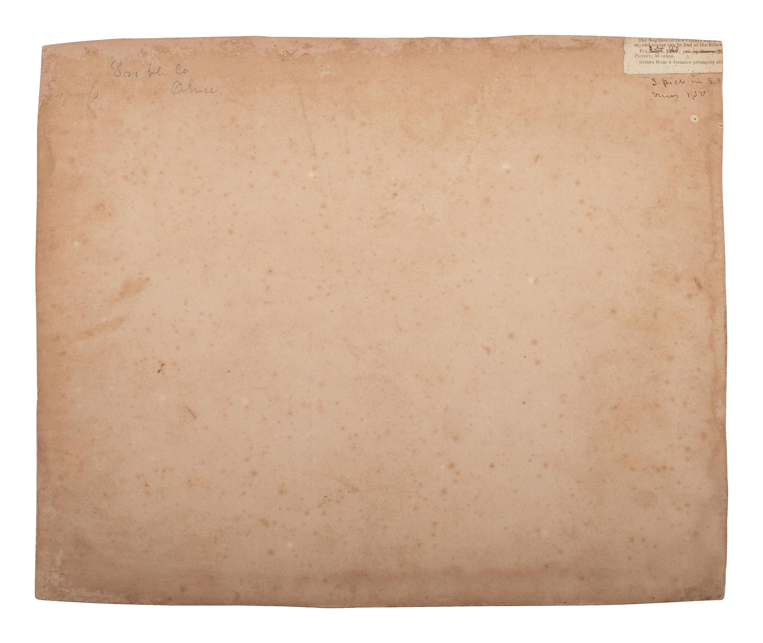 [CIVIL WAR]. Salted paper print of drilling soldiers, likely early war.
