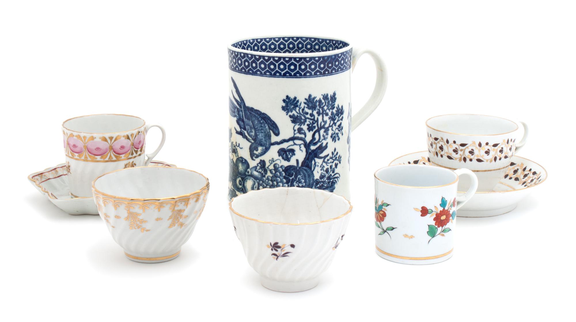An Assembled Collection of Worcester Serving Articles Height of tallest 5 3/8 inches.