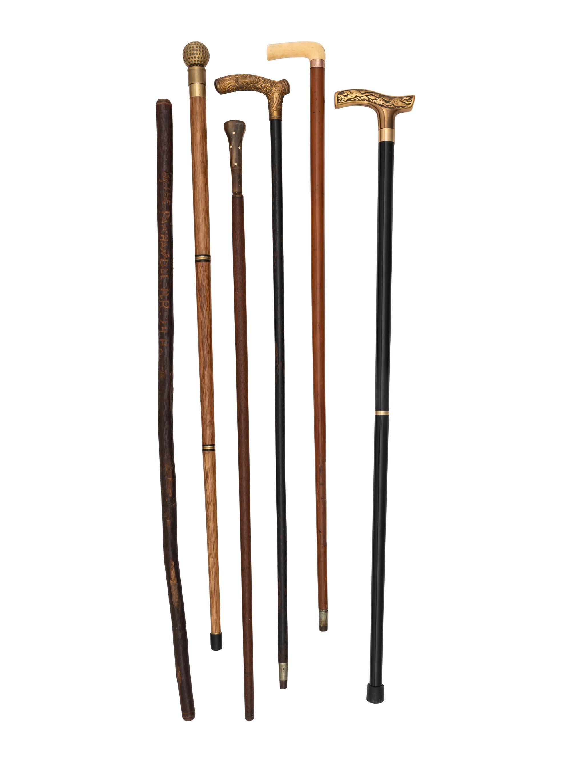 Six Canes, Including Two Presentation Examples