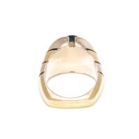BICOLOR GOLD AND CAT'S EYE TOURMALINE RING
