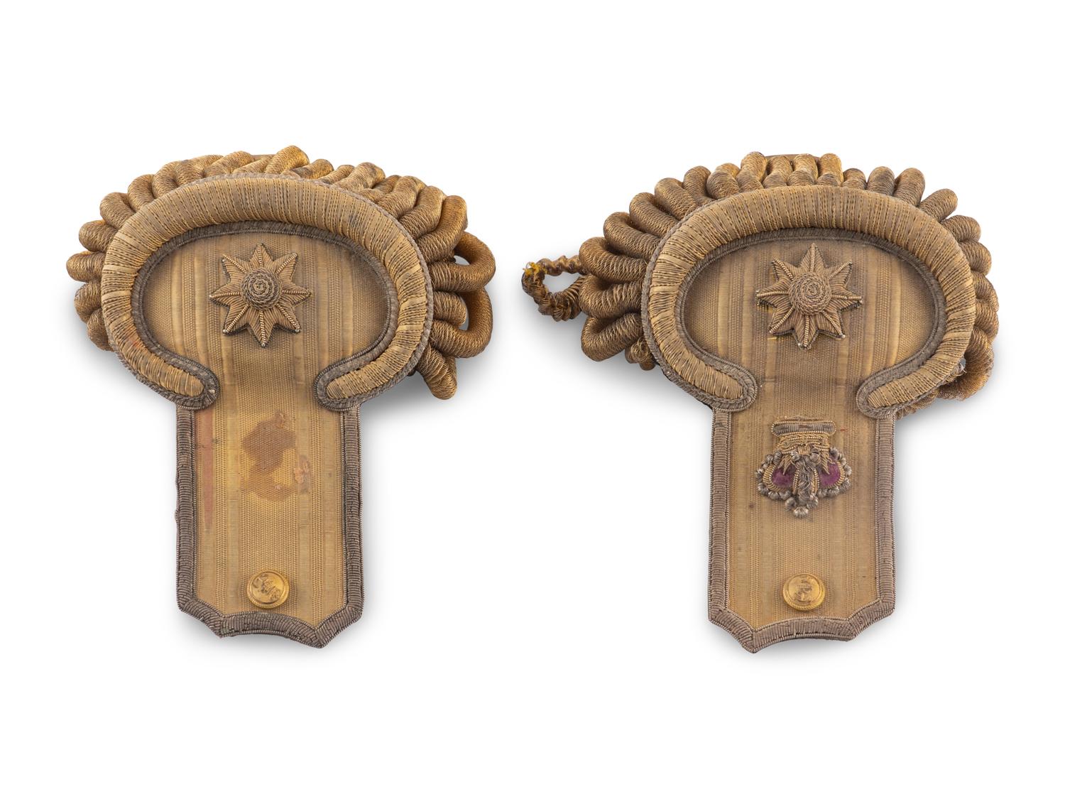 A Pair of English Officer’s Epaulets in Original Case