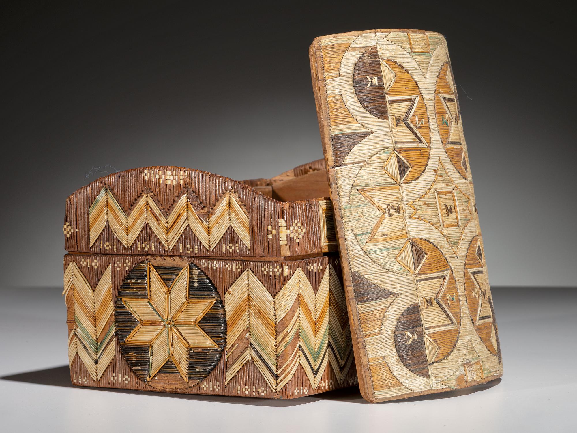 Northeastern Quilled Birchbark Trunk