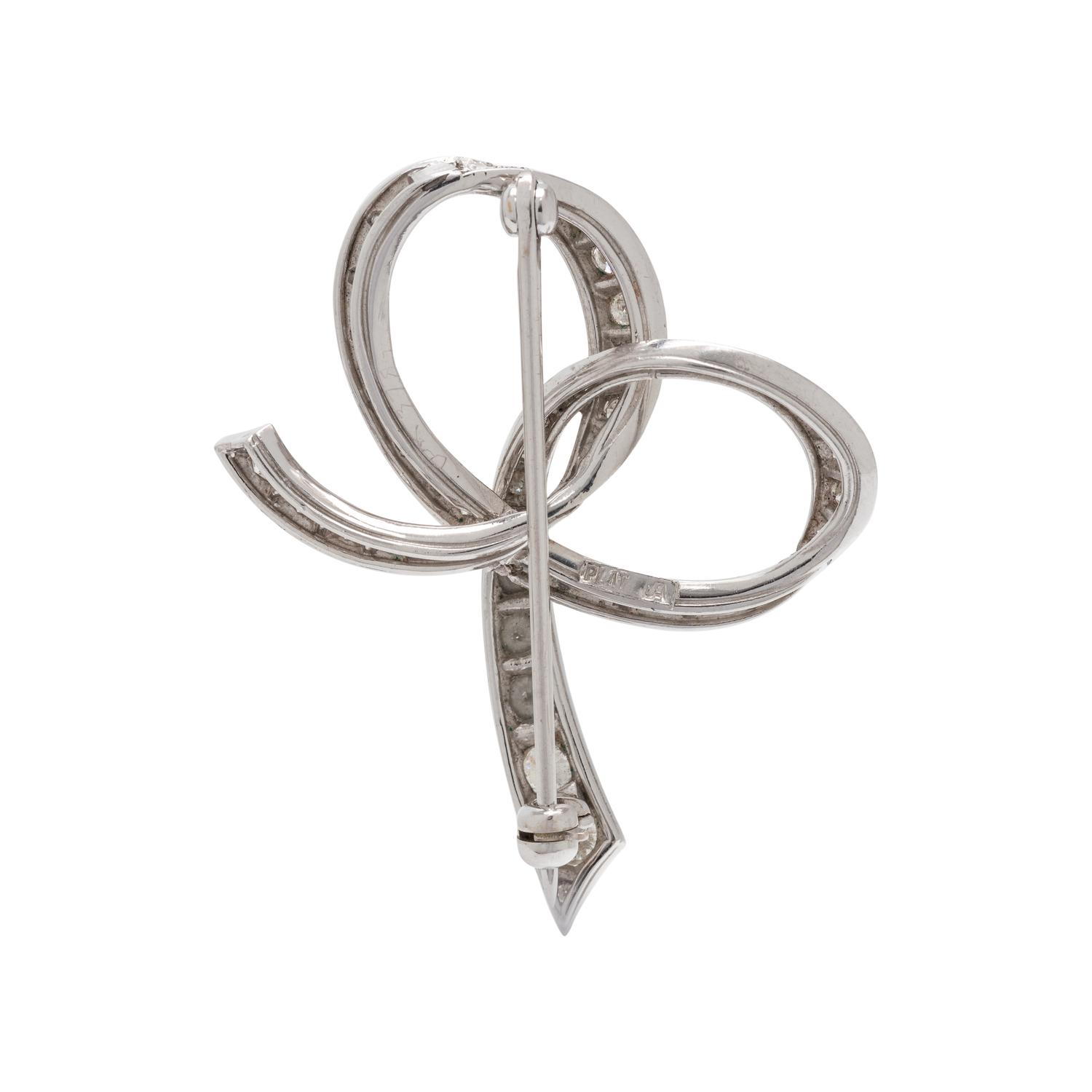 DIAMOND BOW BROOCH
